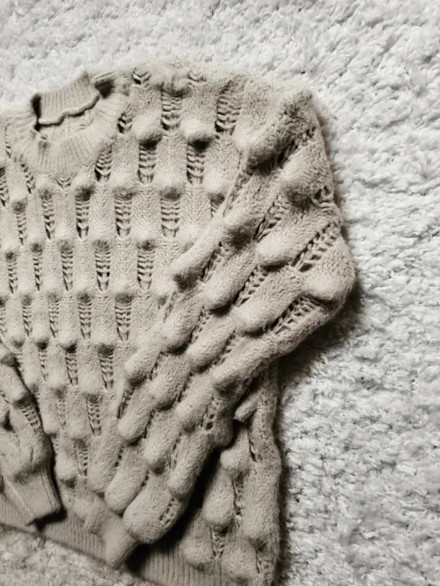 Jersey beige con textura