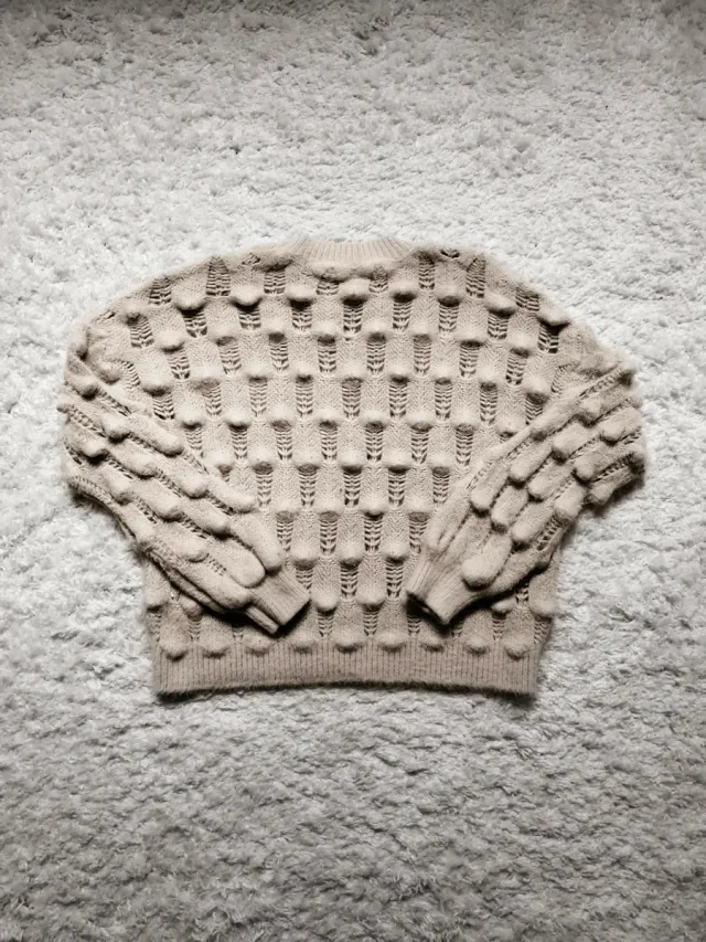 Jersey beige con textura