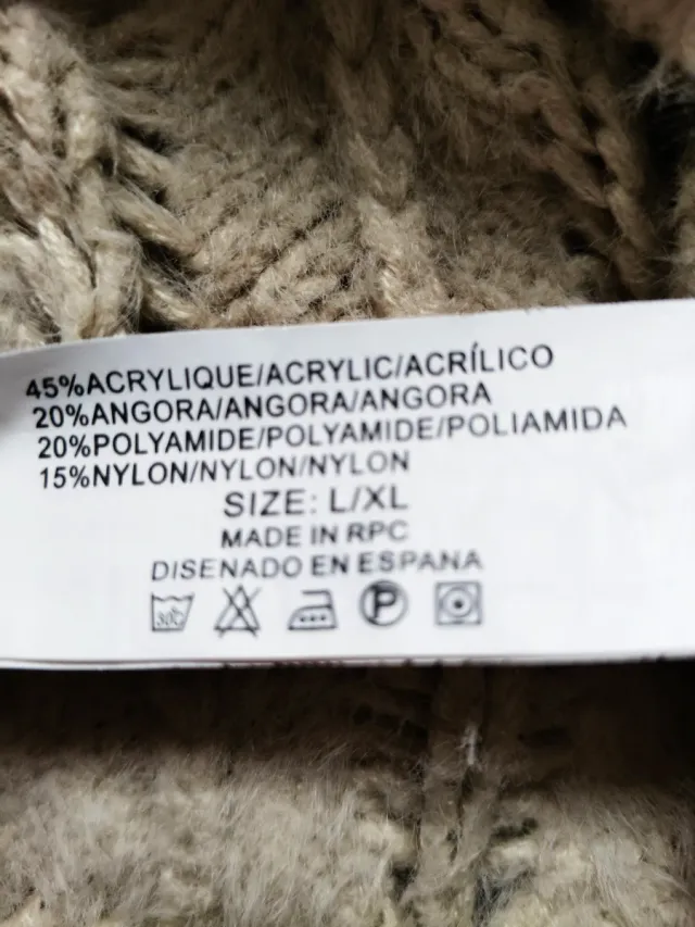 Jersey beige con textura