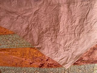 Colcha terciopelo y bordado cama 180 cm