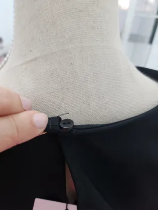 Top Negro Drapeado Talla S