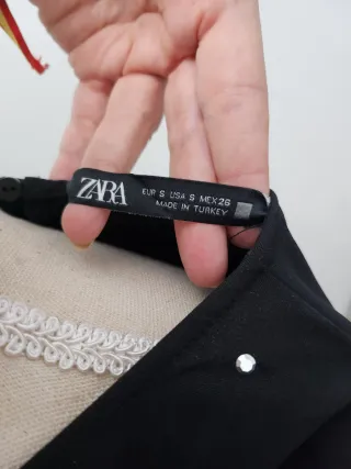 Top Negro Drapeado Talla S