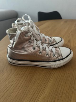 Converse rosas metalizadas niña talla 31