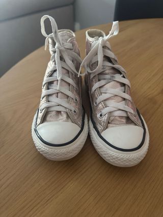 Converse rosas metalizadas niña talla 31