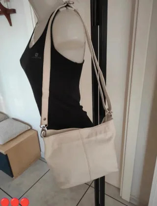 Borsa Artigianale Vera Pelle Bianca