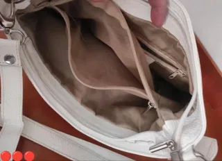 Borsa Artigianale Vera Pelle Bianca