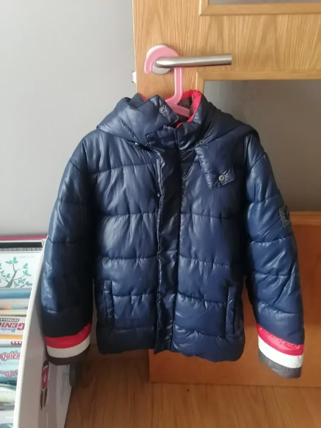 Giubbotto di piume blu navy per bambino 14 anni