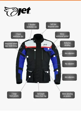 Chaqueta Moto Jet Hombre Textil Impermeable