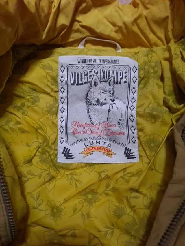 Plumas mujer marrón y amarillo vintage