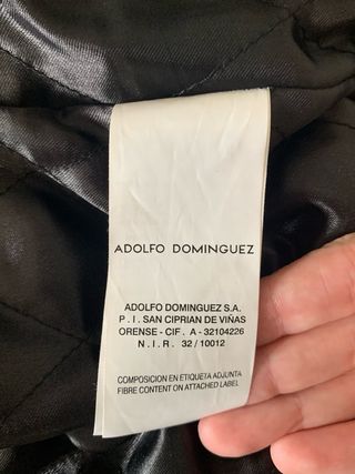 Chaleco Adolfo Dominguez Negro