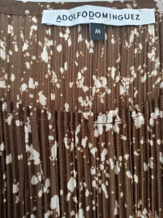 Adolfo Dominguez Vestido Marrón Estampado