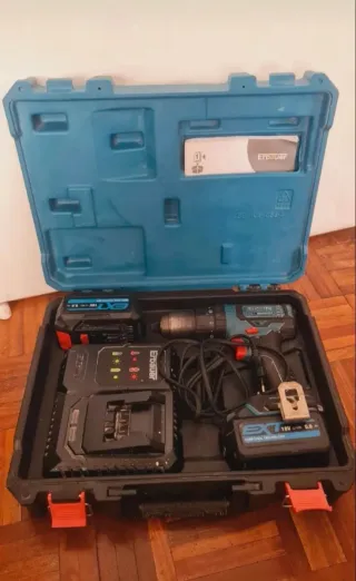 Taladro Erbauer 18V Brushless + 2 Bat