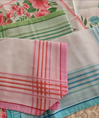 Set 10 fazzoletti donna vintage floreali