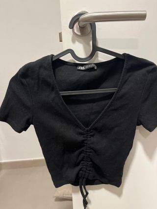 Blusa Zara Negra Talla S
