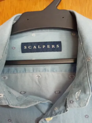 Camisa Scalpers azul talla 40