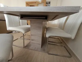 Mesa Comedor Extensible Madera y Metal