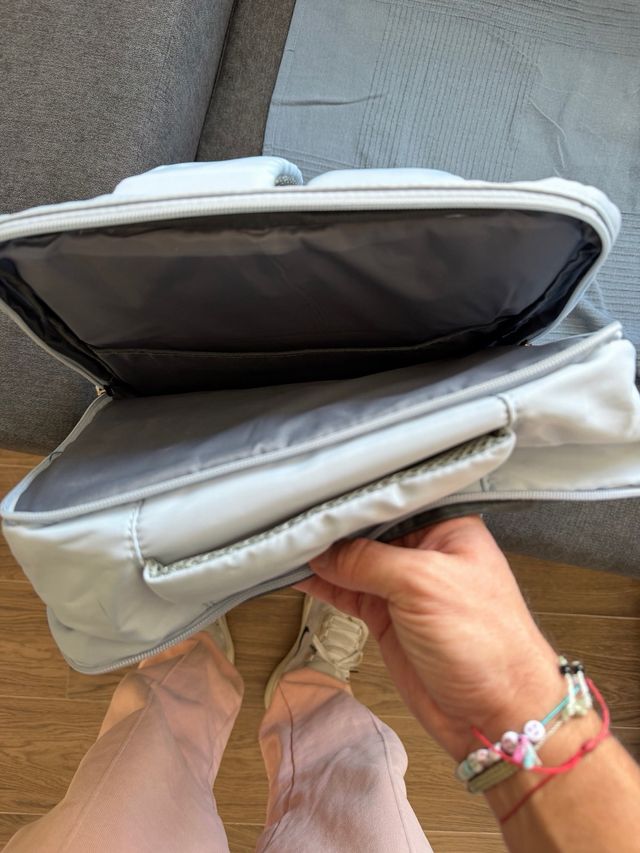 Mochila de viaje azul/gris