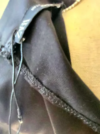 Blusa Negra con Flecos Talla S