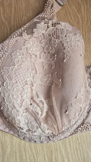 Sujetador encaje beige/rosa