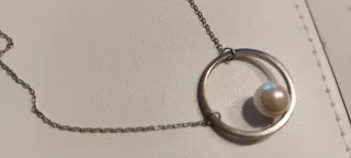 Conjunto joyas plata y perla