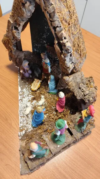 Presepe anni '70 con statuine fisse