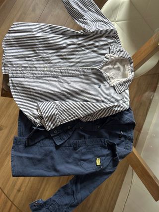Camisas niño azul y blanco talla 4-5 años