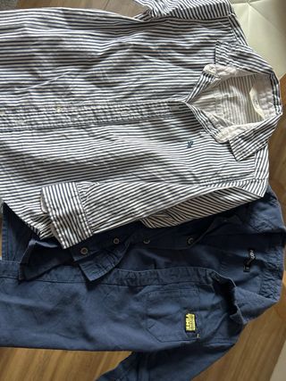 Camisas niño azul y blanco talla 4-5 años