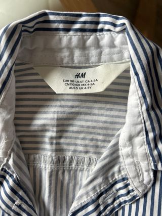 Camisas niño azul y blanco talla 4-5 años