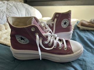 Bambas Converse plataforma rosas