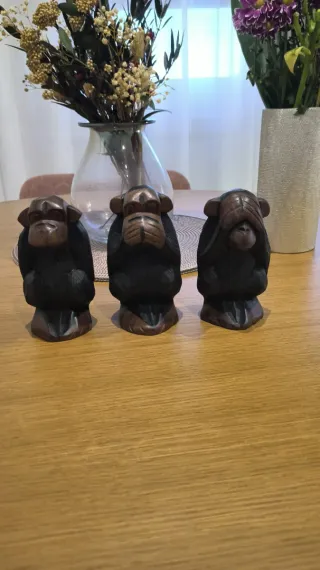 Figuras 3 Monos Sabios Madera