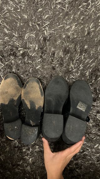 2 Pares Zapatos Negros Talla 36