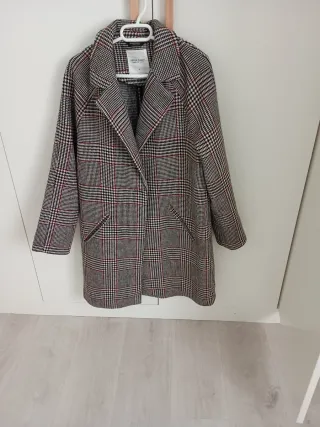 Abrigo Green Coast Lana Cuadros Talla M