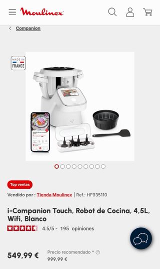 Robot Cocina Moulinex Companion Wifi 4.5L