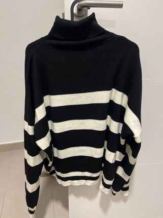 Jersey de cuello alto a rayas