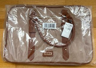 Maletín beige y marrón