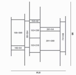 MDF Italia Randomito libreria bacheca (Lotto di 2)
