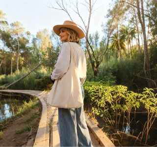 Bolsa de lona en blanco DIY