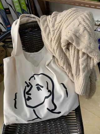 Bolsa de lona en blanco DIY