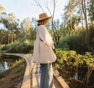 Bolsa de lona en blanco DIY