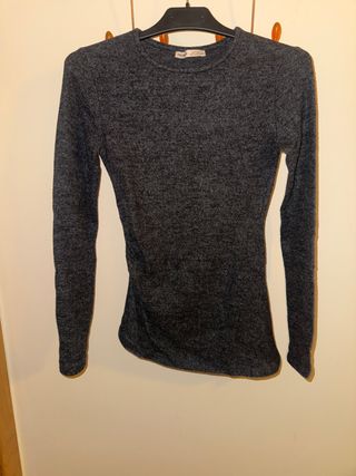 Pull&Bear Camiseta Asimétrica Fruncida Talla S