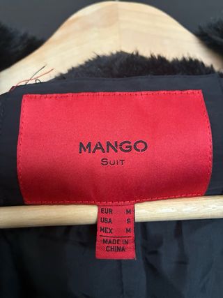 Plumífero Mango Negro Talla M