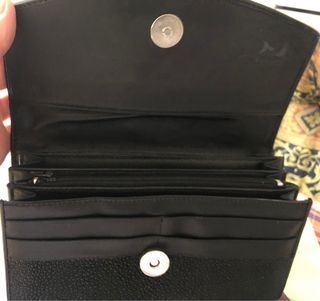 Cartera Piel de Raya Negra