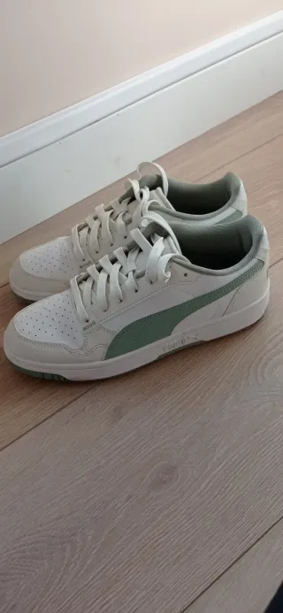 Zapatillas Puma Mujer Blancas y Verdes