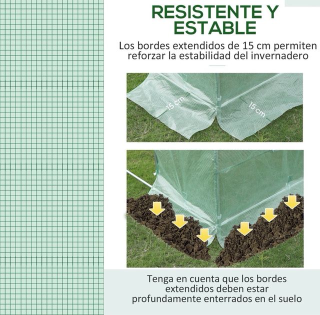 Fondello in plastica per serra verde