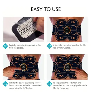 Electroestimulador Muscular ABS USB Recargable