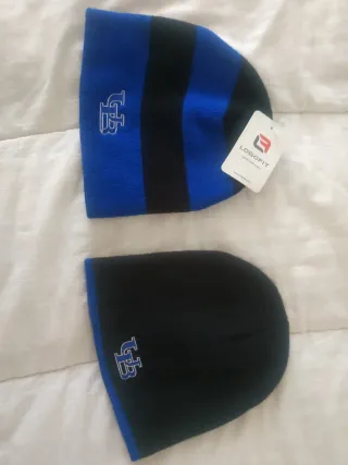2 Gorros Hombre Negro y Azul