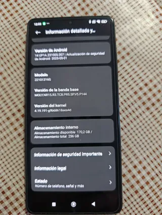 Xiaomi Redmi Note 12 Pro 5G sin cable e cargador