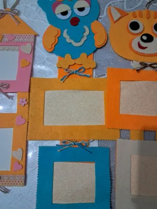 Portafoto fatti a mano in feltro