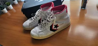 Zapatillas Converse Pro Leather Blancas Rojas