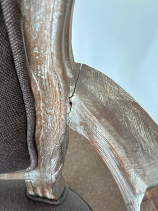 Silla de madera y tela estilo francés